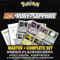 EX Ruby & Sapphire Pokemon binder placeholders printable PDF - includes Mewtwo ex