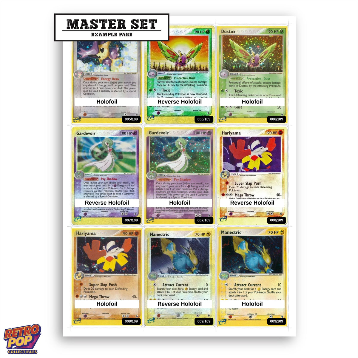 Printed EX Ruby & Sapphire placeholders in binder - real photo 1