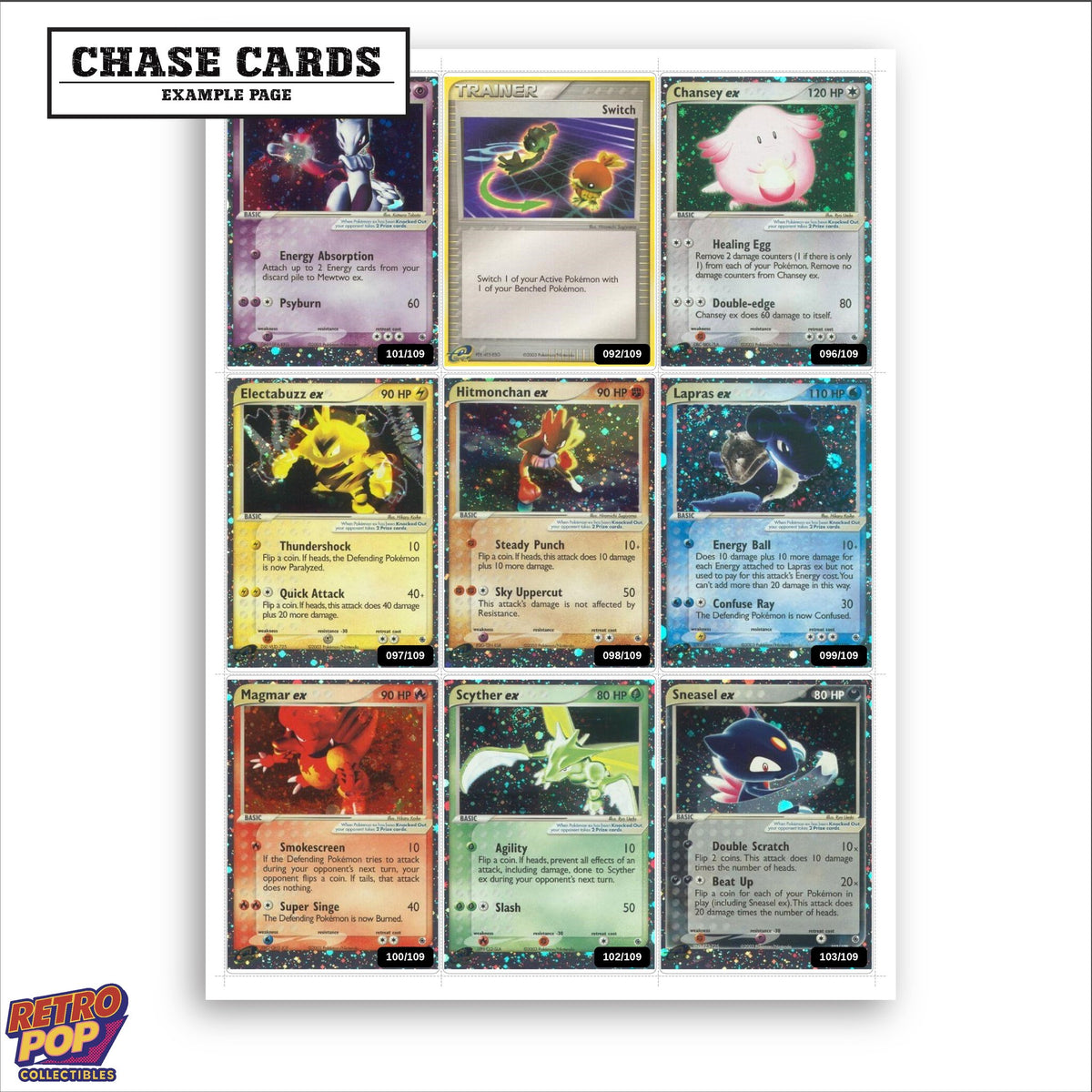 Printed EX Ruby & Sapphire placeholders in binder - real photo 2