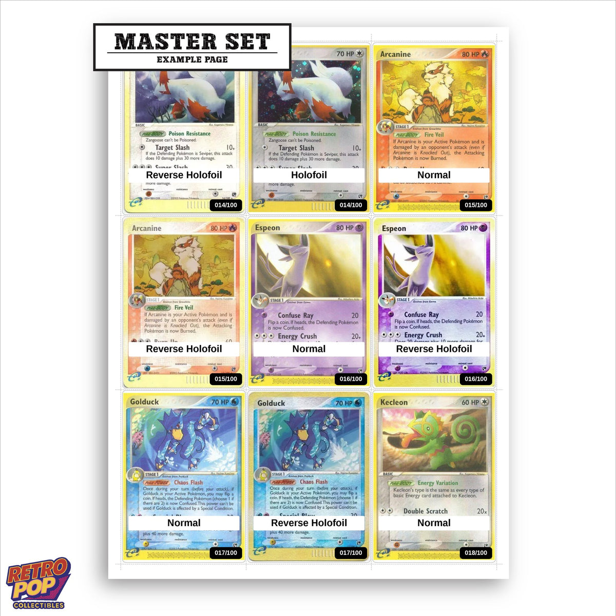Printed EX Sandstorm placeholders in binder - real photo 1