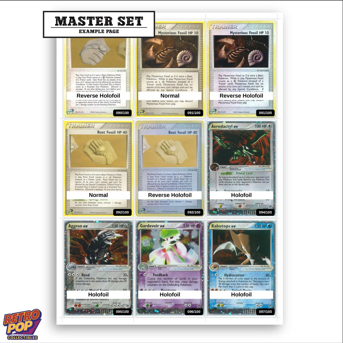 Printed EX Sandstorm placeholders in binder - real photo 3