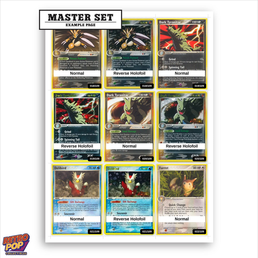 Printed EX Team Rocket Returns placeholders in binder - real photo 1