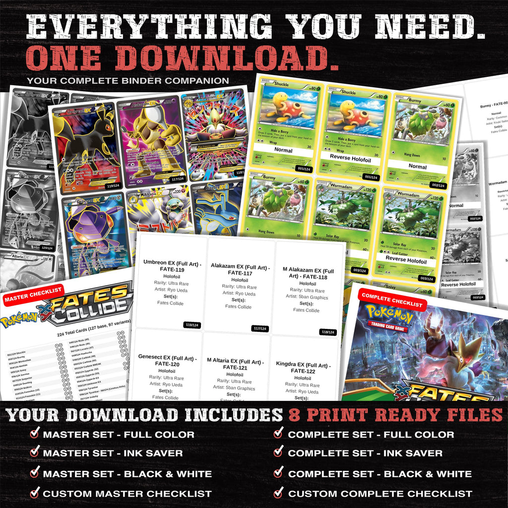 Everything included in the Fates Collide placeholder download - 8 PDF files