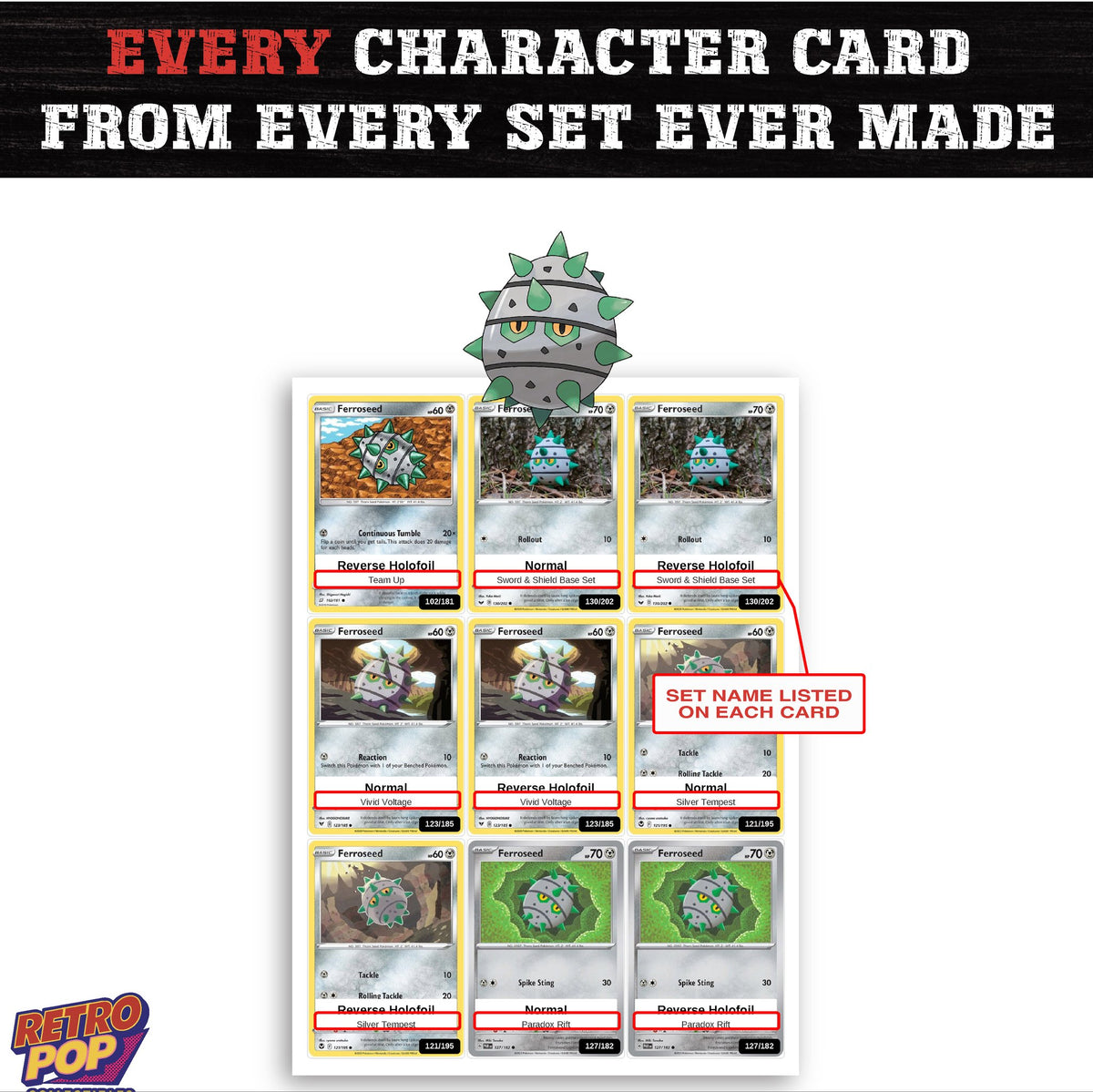 Ferroseed card collection preview - every set Ferroseed appears in
