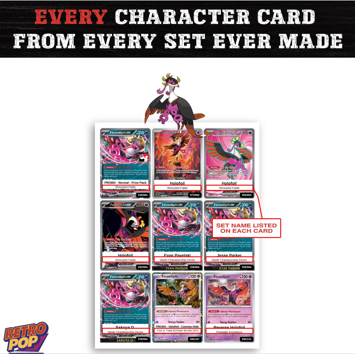 Fezandipiti card collection preview - every set Fezandipiti appears in