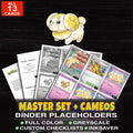 Every Fidough Pokemon card ever made - master set binder placeholders with Fidough