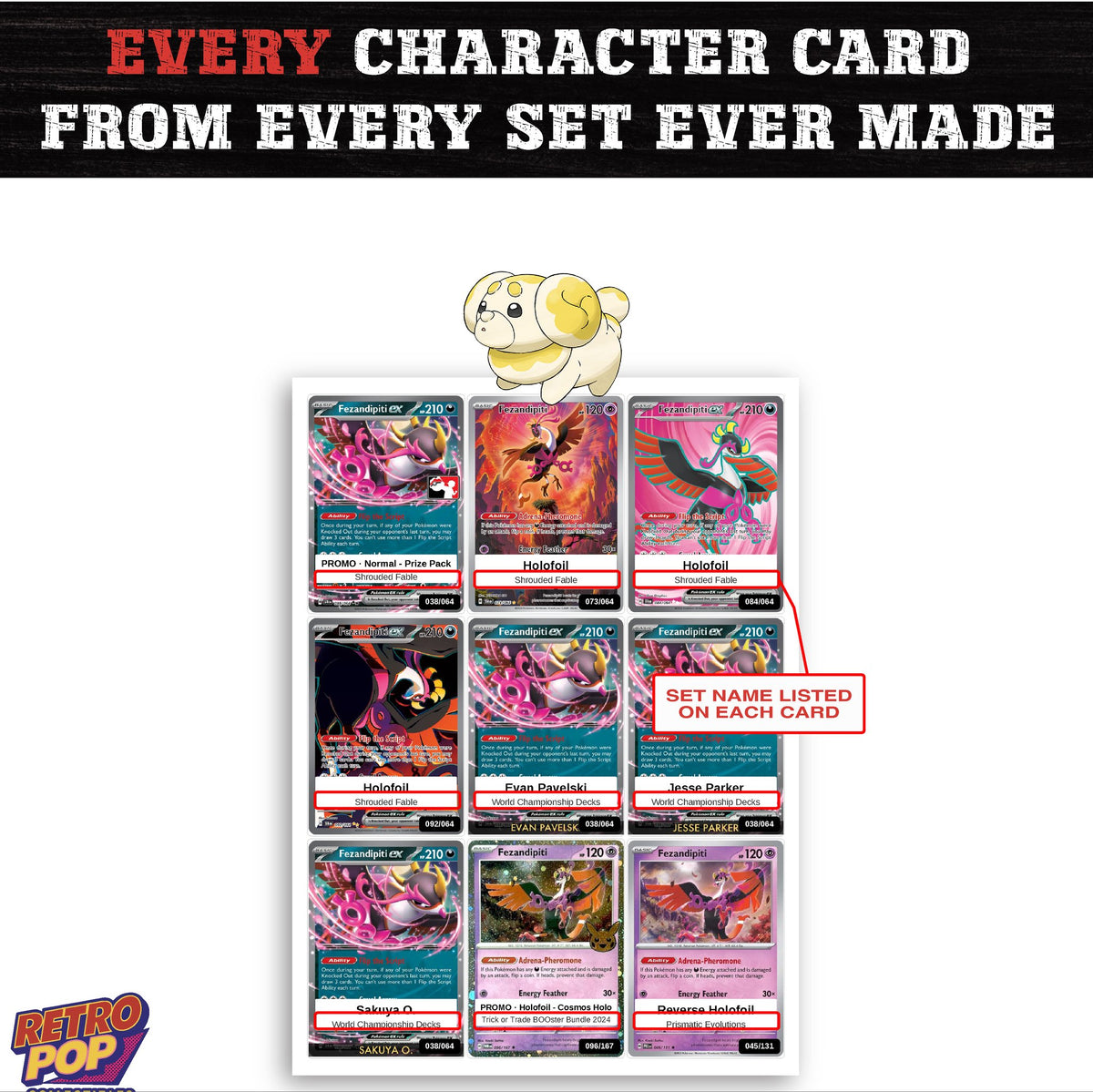 Fidough card collection preview - every set Fidough appears in