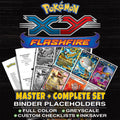 Flashfire Pokemon binder placeholders printable PDF - includes M Charizard EX