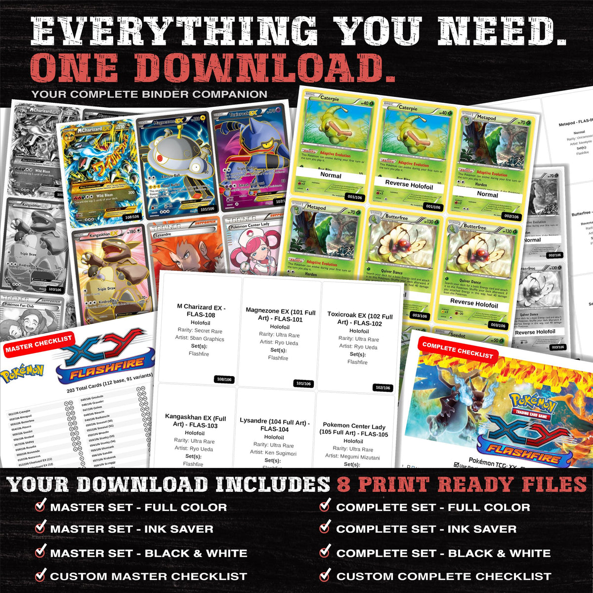 Everything included in the Flashfire placeholder download - 8 PDF files