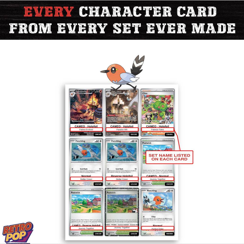 Fletchling card collection preview - every set Fletchling appears in