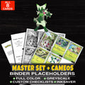 Every Floragato Pokemon card ever made - master set binder placeholders with Floragato