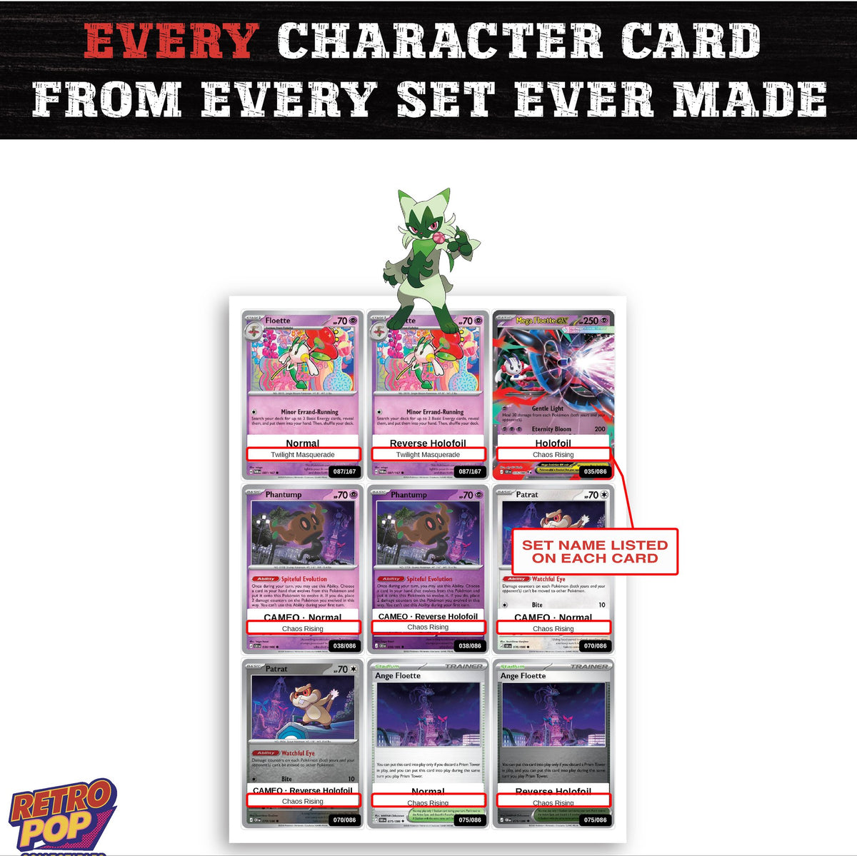Floragato card collection preview - every set Floragato appears in