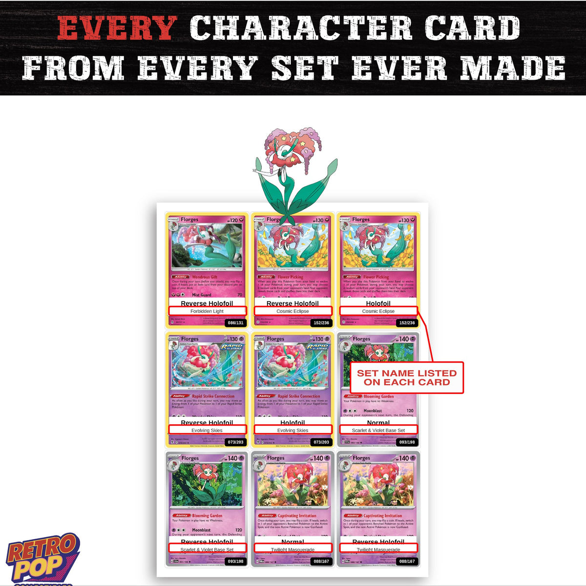 Florges card collection preview - every set Florges appears in