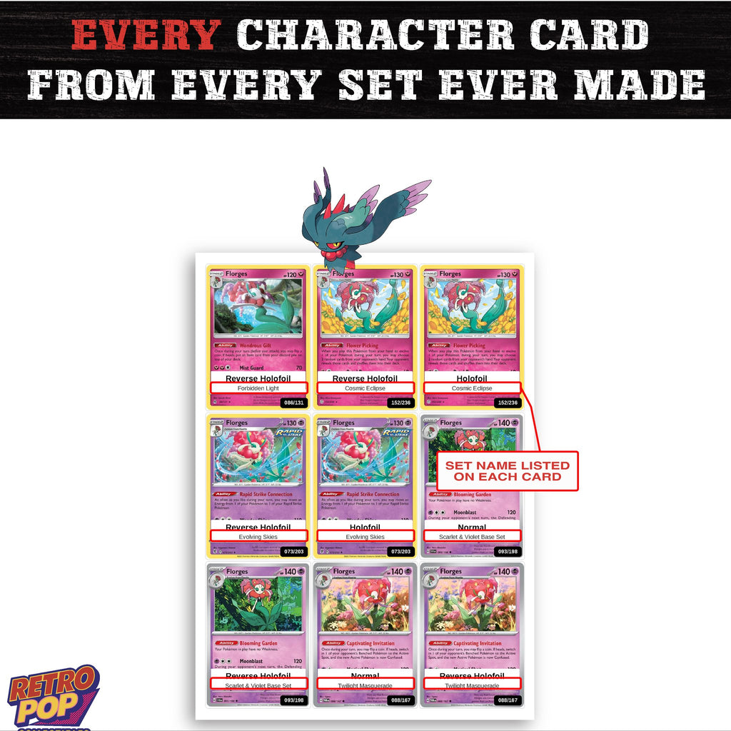Flutter Mane card collection preview - every set Flutter Mane appears in