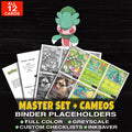 Every Fomantis Pokemon card ever made - master set binder placeholders with Fomantis