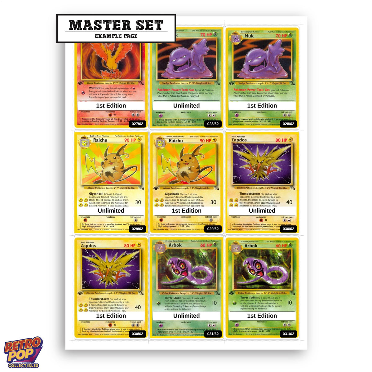 Printed Fossil placeholders in binder - real photo 1