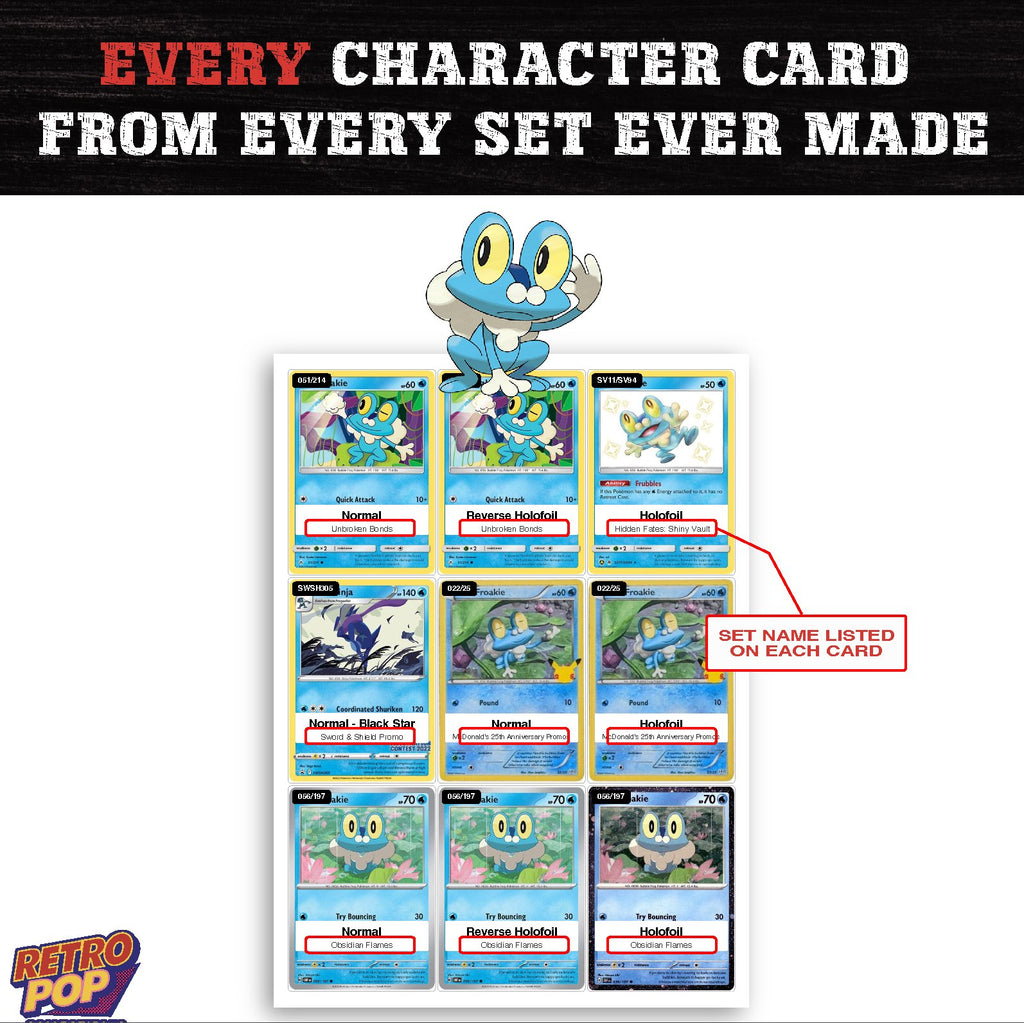 Froakie card collection preview - every set Froakie appears in