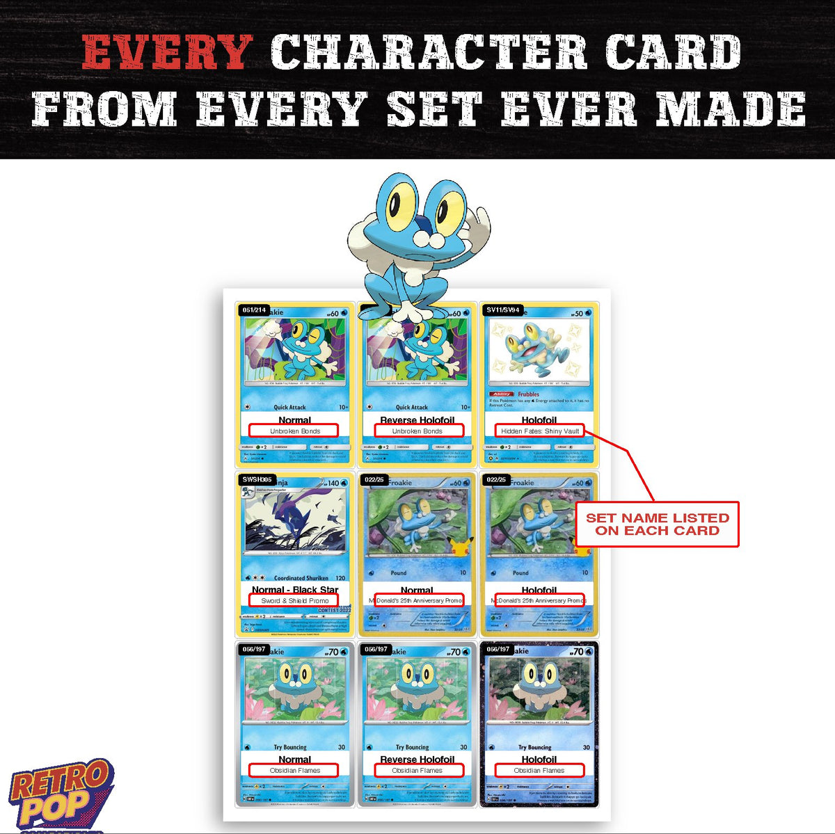 Froakie card collection preview - every set Froakie appears in