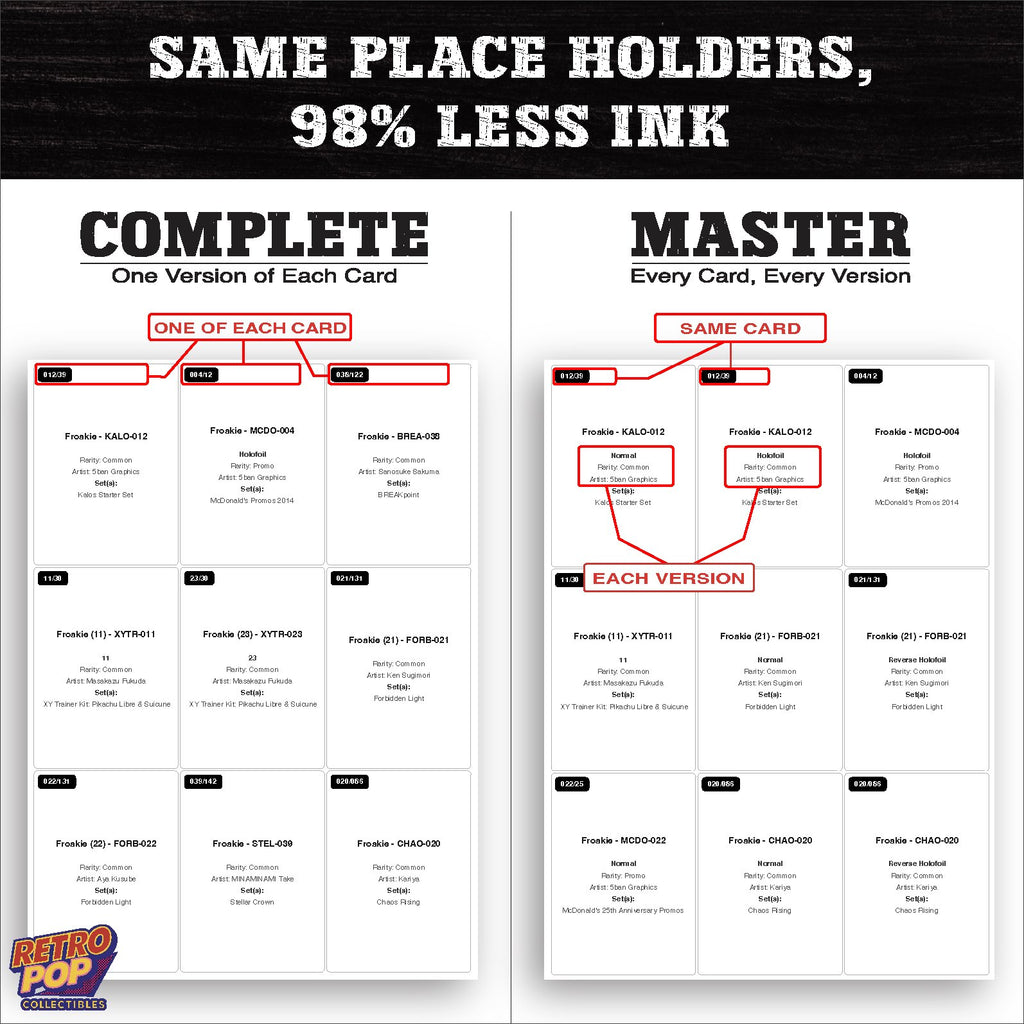 Ink saver greyscale Froakie placeholder sheet - 98 percent less ink