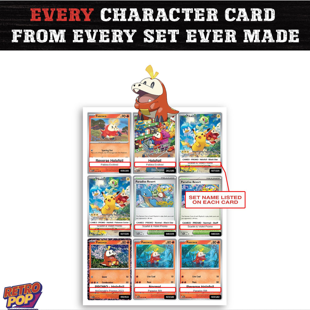 Fuecoco card collection preview - every set Fuecoco appears in