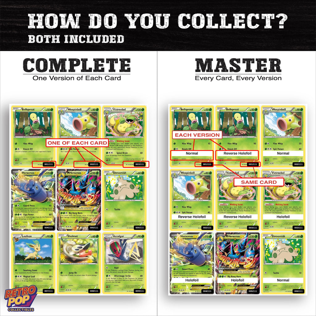 Complete Set vs Master Set versions of Furious Fists binder placeholders