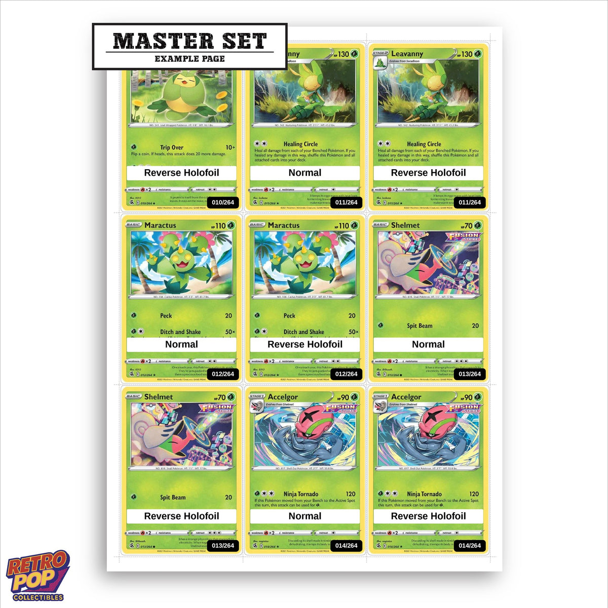 Printed Fusion Strike placeholders in binder - real photo 1