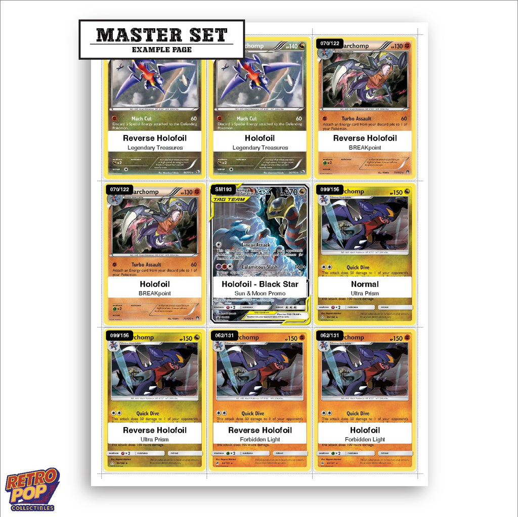 Printed Garchomp Pokemon placeholders in binder - real photo 1