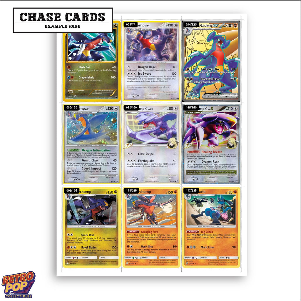 Printed Garchomp Pokemon placeholders in binder - real photo 2