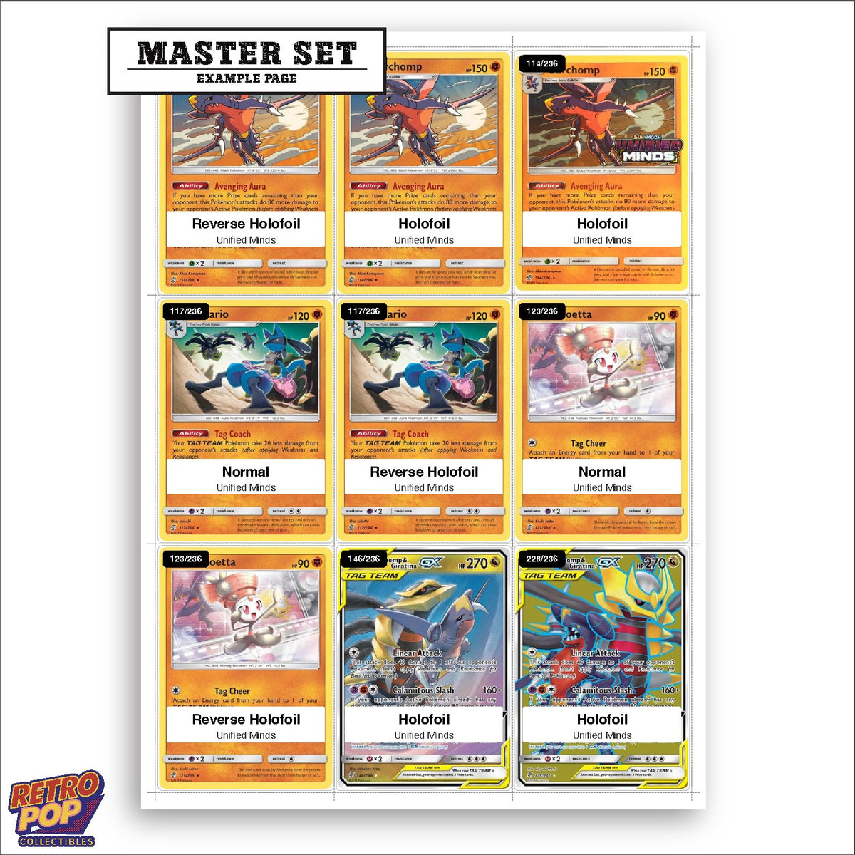 Printed Garchomp Pokemon placeholders in binder - real photo 3