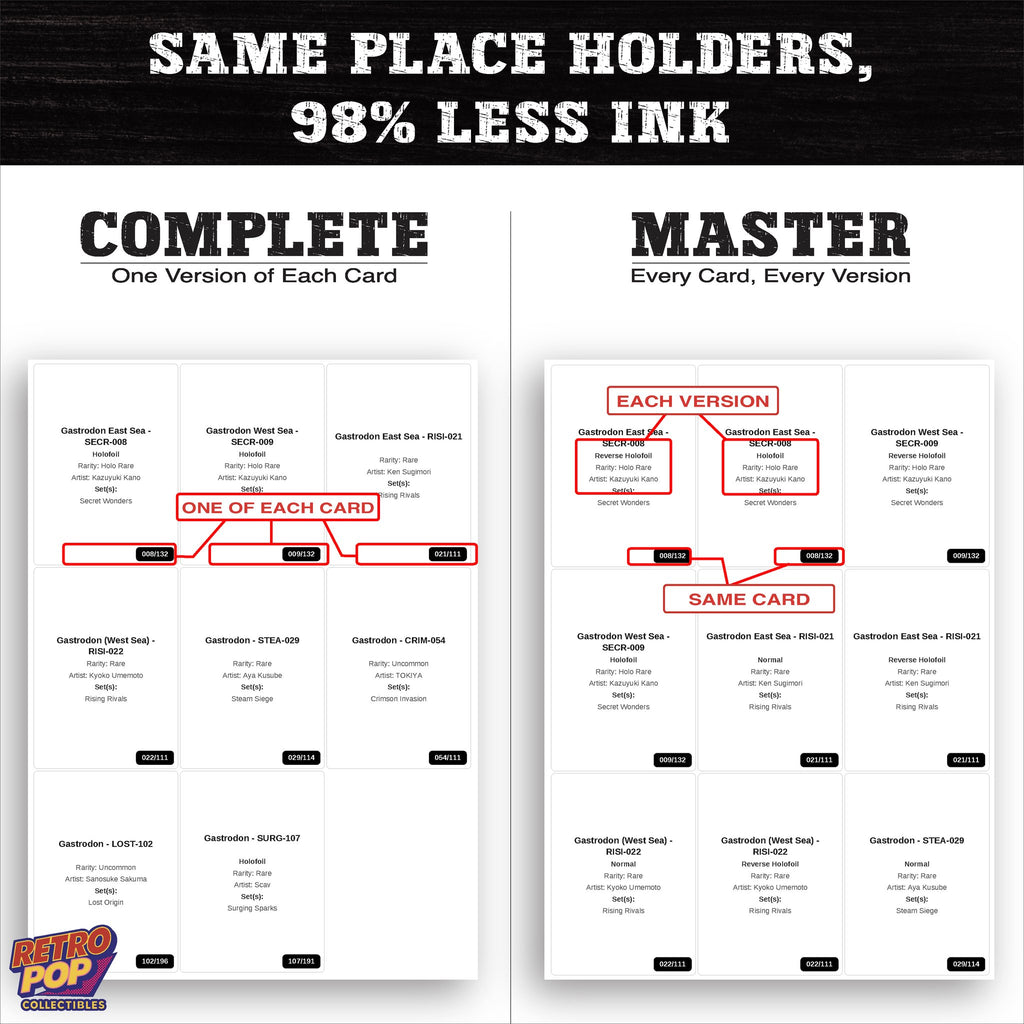 Ink saver greyscale Gastrodon placeholder sheet - 98 percent less ink