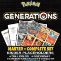 Generations Pokemon binder placeholders printable PDF - includes M Charizard EX