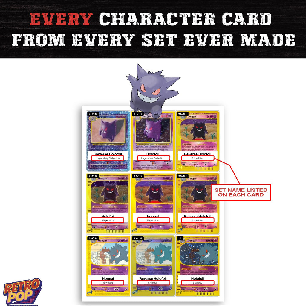 Gengar card collection preview - every set Gengar appears in