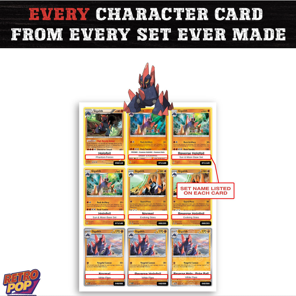 Gigalith card collection preview - every set Gigalith appears in