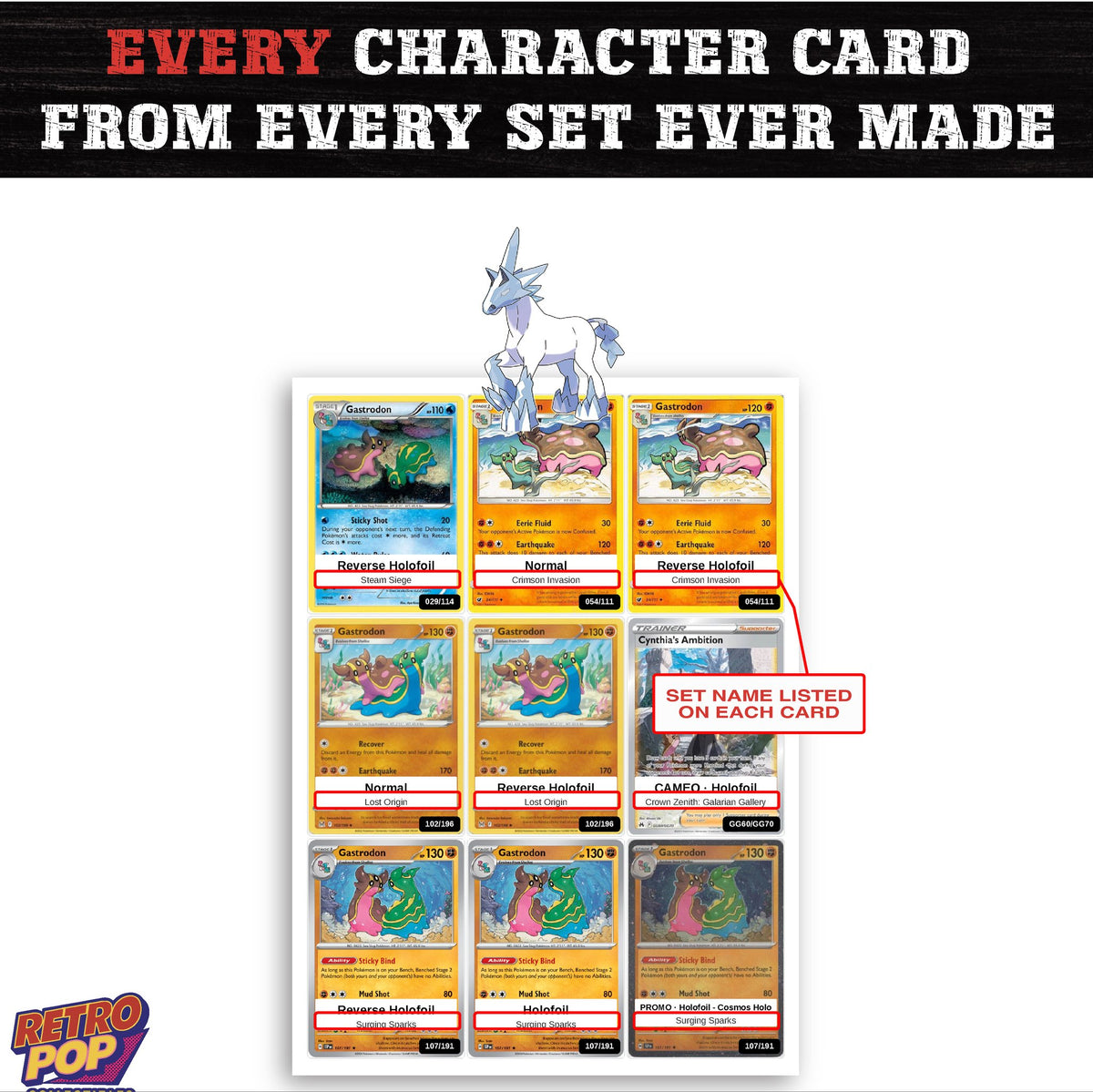 Glastrier card collection preview - every set Glastrier appears in