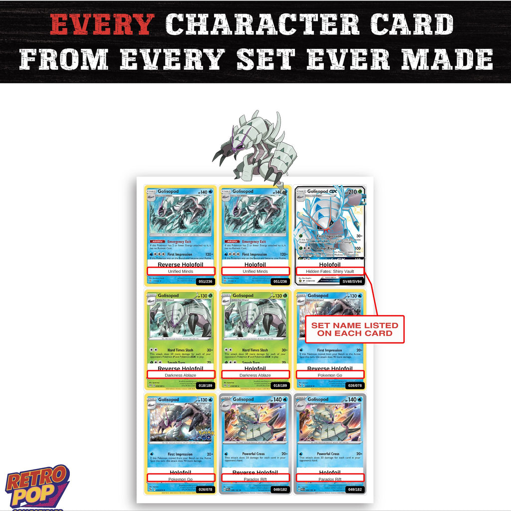 Golisopod card collection preview - every set Golisopod appears in