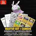 Every Goomy Pokemon card ever made - master set binder placeholders with Goomy