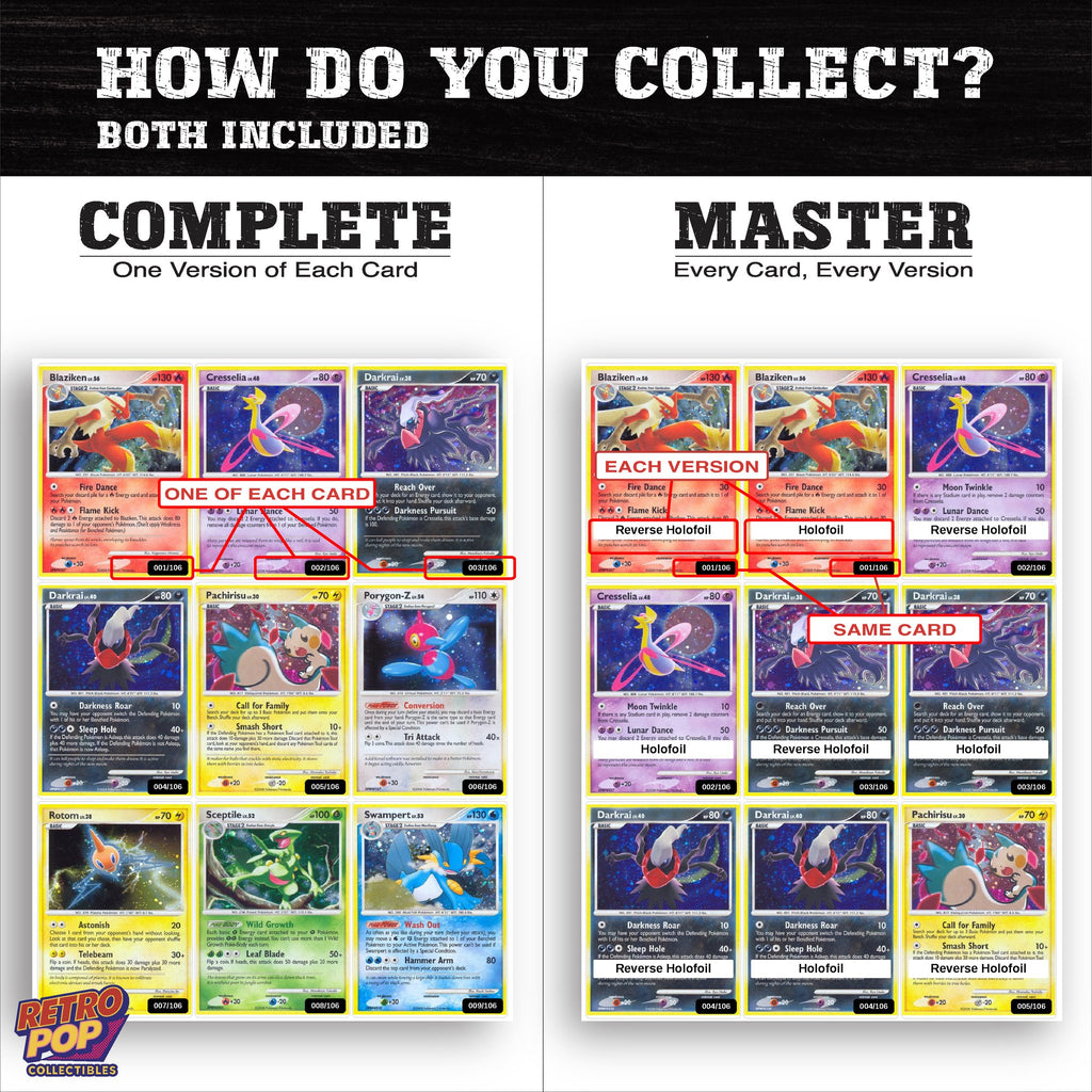 Complete Set vs Master Set versions of Great Encounters binder placeholders