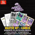 Every Grimer Pokemon card ever made - master set binder placeholders with Grimer