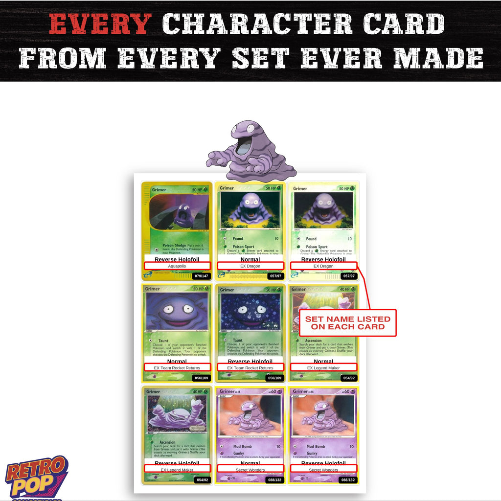 Grimer card collection preview - every set Grimer appears in
