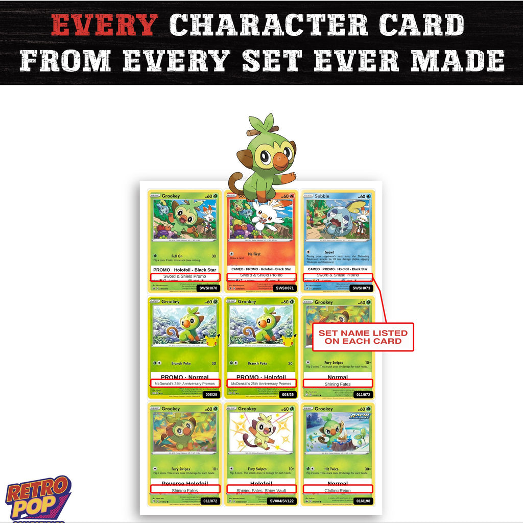 Grookey card collection preview - every set Grookey appears in
