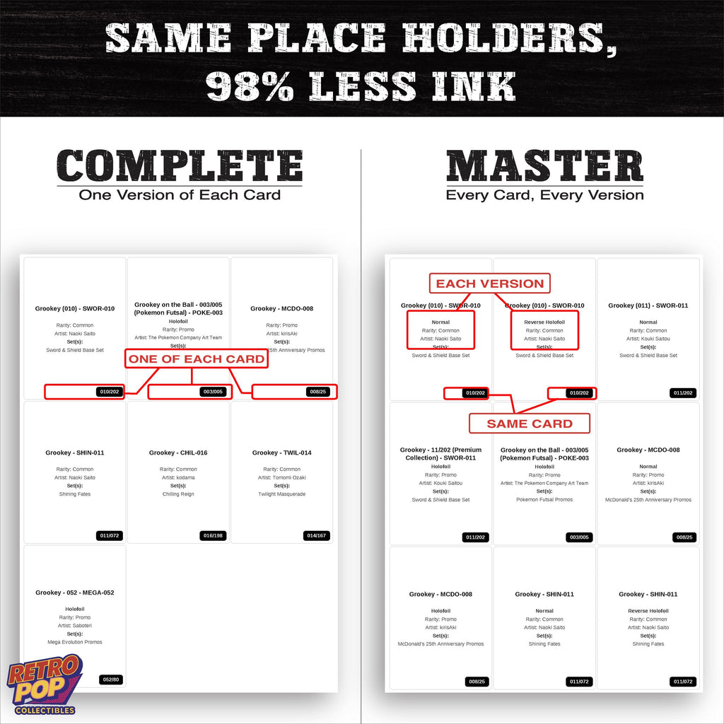 Ink saver greyscale Grookey placeholder sheet - 98 percent less ink
