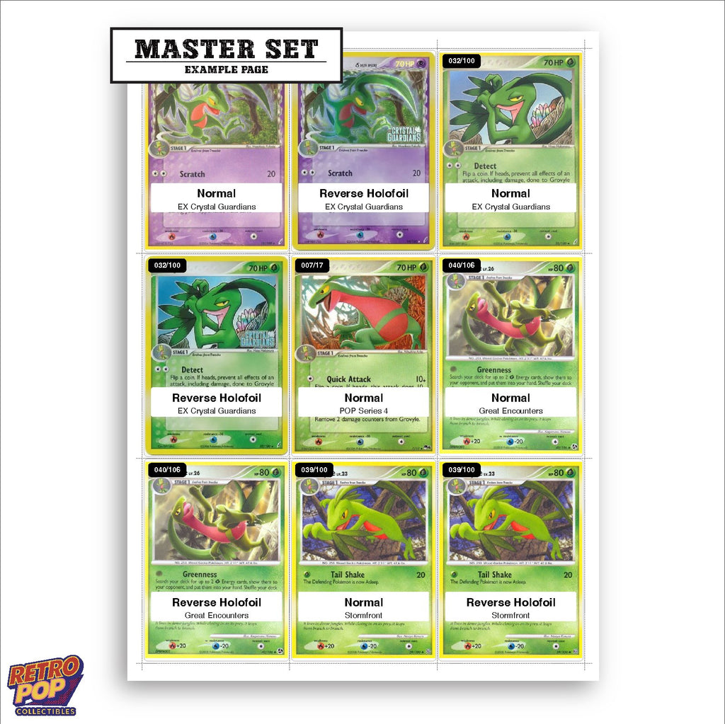 Printed Grovyle Pokemon placeholders in binder - real photo 1