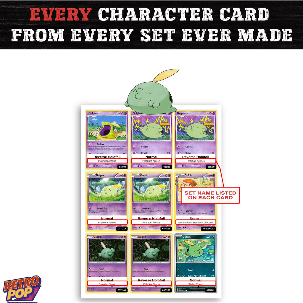 Gulpin card collection preview - every set Gulpin appears in