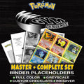 Gym Challenge Pokemon binder placeholders printable PDF - includes Blaine's Charizard