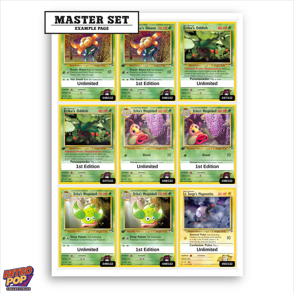 Printed Gym Heroes placeholders in binder - real photo 1