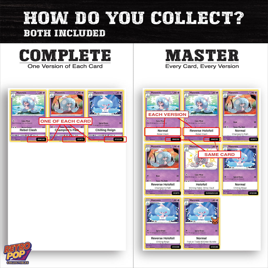 Complete Set vs Master Set versions of the Hattrem binder placeholders