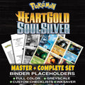 HeartGold SoulSilver Pokemon binder placeholders printable PDF - includes Lugia Legend (Bottom)