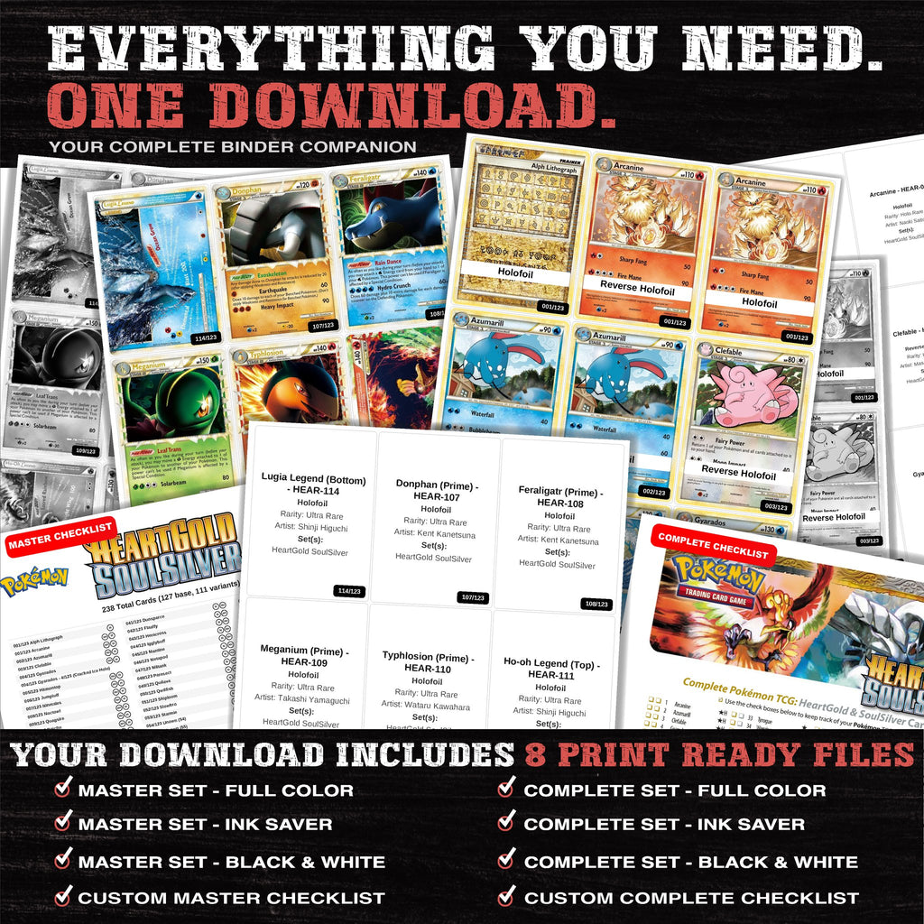 Everything included in the HeartGold SoulSilver placeholder download - 8 PDF files
