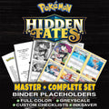 Hidden Fates Pokemon binder placeholders printable PDF - includes Jessie & James (Full Art)