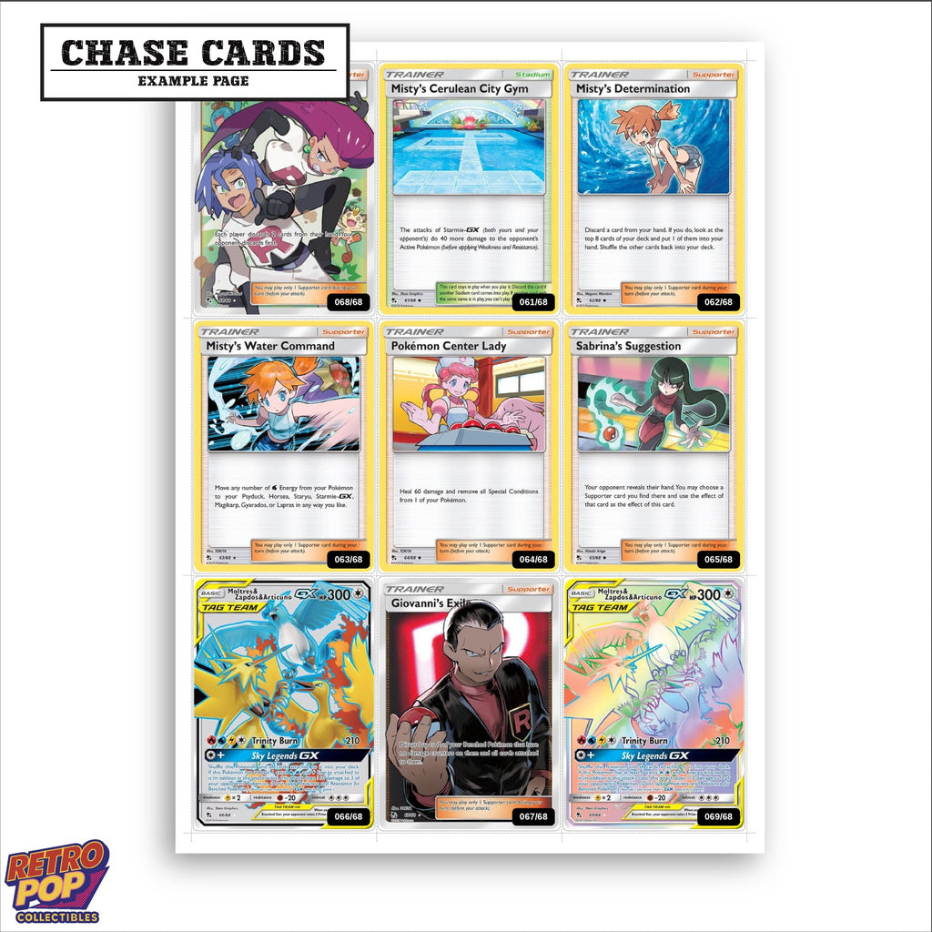 Printed Hidden Fates placeholders in binder - real photo 2
